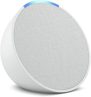 Amazon Echo Pop (newest model), Our smallest Alexa speaker, Fits in any room, Glacier White